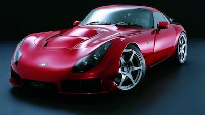 The TVR Sagaris (2004-2006), which was the company's most-recent offering before a decade of takeovers and inactivity