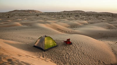 The deserts of the UAE present plenty of opportunities to go camping with family and friends. Getty