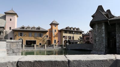 The French Village zone in Riverland at Dubai Parks and Resorts in Dubai. Pawan Singh / The National