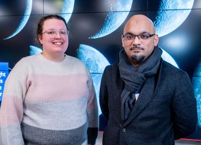 Dr Emma Alexander with Imad Ahmed. Photo: Moon-sighters Academy