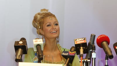Paris Hilton at a press conference to launch her reality show, Paris Hilton's Dubai BFF, in June 2009. Randi Sokoloff / The National