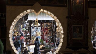 Stores in the Khan Al Khalili bazaar in Cairo, Egypt, during the first week of Ramadan. Bloomberg