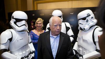 Richard Dreyfuss American Academy award winning actor arrives ahead of the Star Wars: The Force Awakens, Middle East premiere at Emirates Palace in Abu Dhabi. Christopher Pike / The National