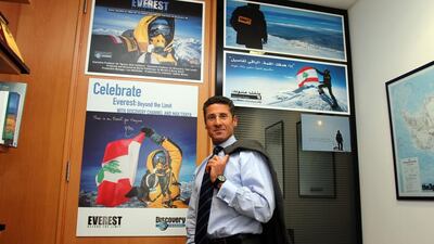 Adventurer Maxime Chaya told students of the Emirates Diplomatic Academy that courage would play a key role in their futures. Anwar Amro / AFP Photo