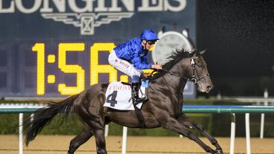 Godolphin's Art Du Val, seen here winning a race at Meydan Racecourse on February 14, 2019. Erika Rasmussen for The National
