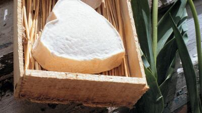 Neufchatel cheese is heart-shaped. Getty