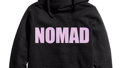 The Luxury Arcade x House of Nomad - NOMAD Hoodie - 495AED. Courtesy of The Luxury Arcade and House of Nomad.