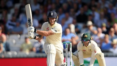 Enghland batsman Ben Stokes plays reverse sweeps on his way to 67against Australia. Getty