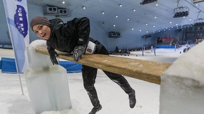 The challenge involved a two-kilometre obstacle course.