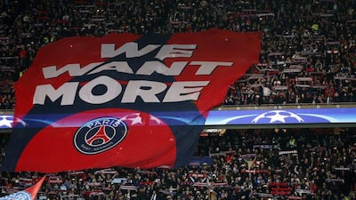 Paris Saint-Germain fans seen in the stands during the Uefa Champions League quarter final first leg football match between Paris Saint-Germain and Manchester City FC at the Parc des Princes Stadium in Paris, France, 06 April 2016. EPA/YOAN VALAT