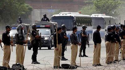 The cricket teams were given the highest level of security in a tightly scheduled tour by Zimbabwe in Lahore, Pakistan. Rahat Dar / EPA