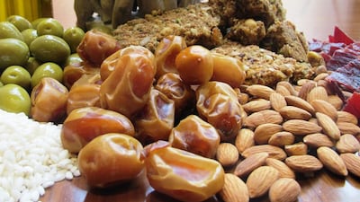 Nuts and dried fruits, an ideal treat for a hungry star warrior according to Cladys Magagna, Executive Chef at Fairmont Bab Al Bahr and current Gourmet Abu Dhabi Executive Chef of the Year. Courtesy Fairmont Hotel, Abu Dhabi