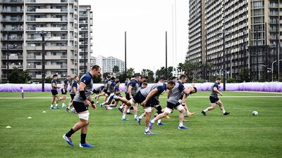 Ireland training at Arcs Urayasu Park on Thursday. AFP