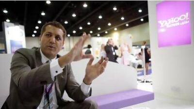 Ahmed Nassef left Yahoo to launch his own "social TV" start-up, Telfez, with offices planned in Dubai and Palo Alto, California. Sammy Dallal / The National