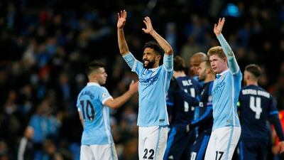 Manchester City's Gael Clichy, centre. Reuters / Jason Cairnduff