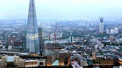 The Shard is the high point of the London skyline. Britain's capital city is dotted with projects that are backed by Qatari funding. Jason Alden / Bloomberg News