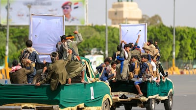 Houthi fighters in Yemen's capital, Sanaa. AFP