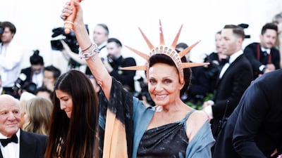 Designer Diane von Furstenberg arrives at the 2019 Met Gala in New York on May 6. EPA