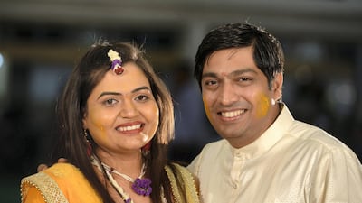 Bhavna Patil, seen here with her husband Amey Sarode, was told by her mum to keep her stammer hidden from potential grooms. Photo: Yogesh Sharma