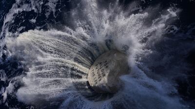 Greenpeace UK has placed 18 limestone boulders on the seabed in the South West Deeps Marine Protected Area, 190 kilometres south-west of Cornwall, to block destructive industrial fishing. Photo: Greenpeace