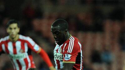 Jozy Altidore of Sunderland dribbles the ball during his side's League Cup loss to Stoke City on Tuesday night. Nigel Roddis / Getty Images / September 23, 2014