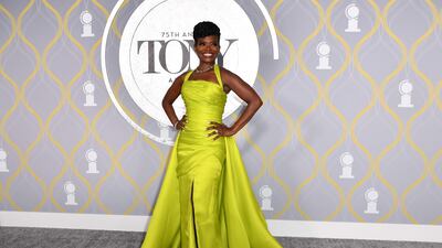 US actress and singer LaChanze wears lime green. AFP