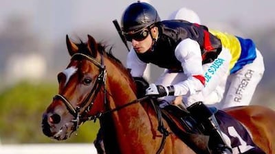 Silvestre de Sousa and Wald Johnny won at the Abu Dhabi Equestrian Club last month.