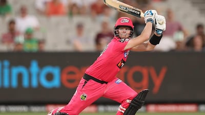 Steve Smith of Sydney Sixers during the BBL match against Melbourne Stars in January. Getty Images