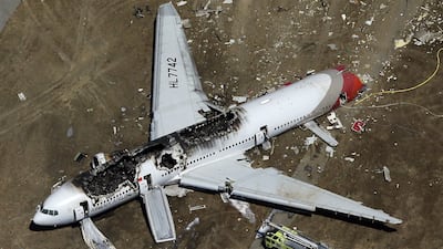 The Asiana Airlines passenger aircraft coming from Seoul, South Korea crashed while landing. There has been at least two casualties reported. Ezra Shaw/Getty Images/AFP
