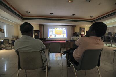 There was a sparse turn-out at the Overseas Indian Cultural Society in Sharjah as dejected Congress supporters came to terms with defeat. Satish Kumar/ For the National