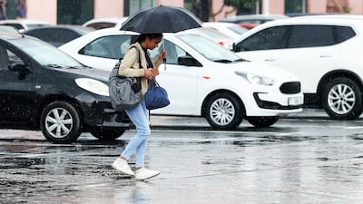 Rain is expected in the Northern Emirates in the first half of next week. Pawan Singh / The National