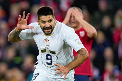 All-time top scorer Aleksandar Mitrovic will lead the line for Serbia at the 2022 World Cup. AP