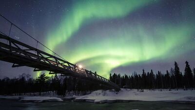 An aurora is seen in the sky in Rovaniemi, Finland. Reuters