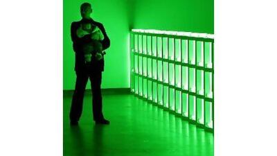 An untitled installation using green fluorescent lighting by the US artist Dan Flavin in the Hayward Gallery in London in 2006. European bureaucrats have ruled that, for tax purposes, his work is not art.