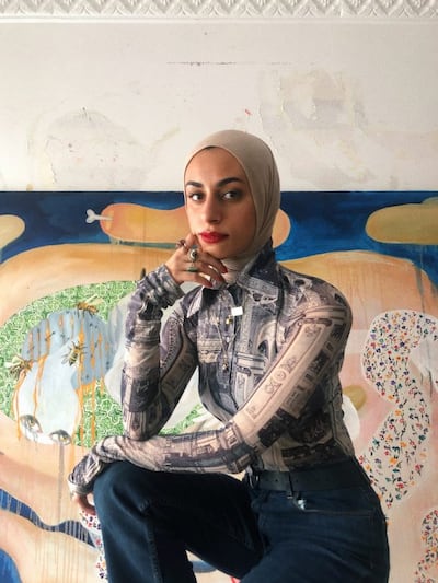 Alyamamah Rashed is among the four artists featured in Hunna Art Gallery's Pathways exhibition. Photo: Hunna Art