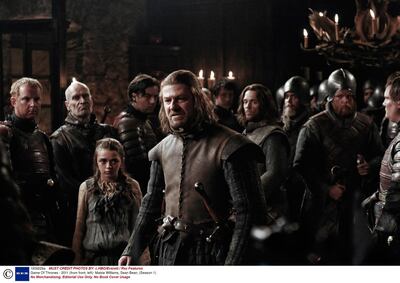 'Game of Thrones' from the beginning, Maisie Williams and Sean Bean, Arya Stark and Nedd Stark, in the show's first season. Rex Features