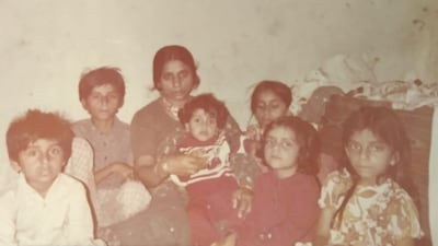 With her children during a visit to Mumbai, where she was born. Photo: Siraj family