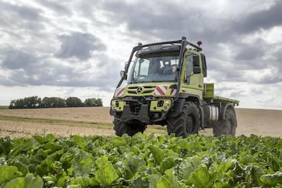 The Mercedes Unimog Truck is a high-riding, all-wheel-drive