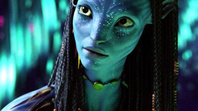 The character Neytiri, voiced by Zoe Saldana, in Avatar. 20th Century Fox / AP