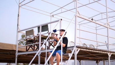 Ruari, 11, at Ras Al Khaimah Sailing Club.