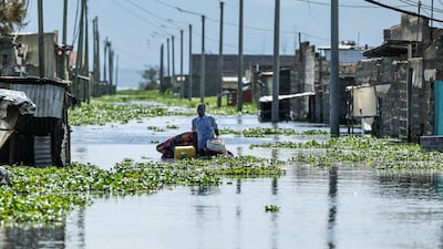A flooded street in Naivasha, Kenya, about 90km north-west of Nairobi. EPA
