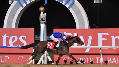 Thunder Snow won the Dubai World Cup from Gate 10 in 2018 and will have to do it from Gate 12 this year to be a repeat winner. AFP