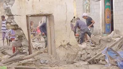 The UAE has provided essential aid for hundreds of flood-hit families in Yemen. Photo: Wam