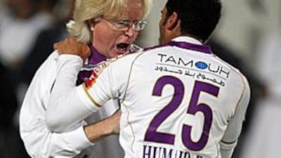 Winfried Schaefer, left, will stay in charge at Al Ain.