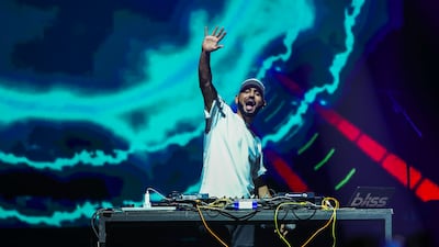 DJ Bliss did a set before Lovato