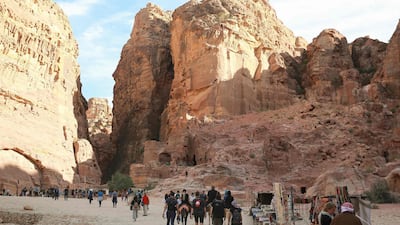 Tourists visit Jordan's archaeological city of Petra. AFP