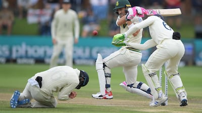 South Africa captain Faf du Plessis goes on the attack. Getty