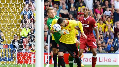 Miguel Britos of Watford scores his sides third goal. Tony Marshall / Getty Images