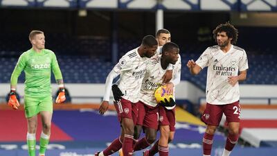 Mohamed Elneny, 5 - Lost out on a couple of aerial duels in the middle of the park and had a tough evening against an Everton midfield that often had an extra man. Picked up a somewhat harsh yellow card in the first half for a fairly regulation foul. Replaced by Joe Willock in the 64th minute. Getty