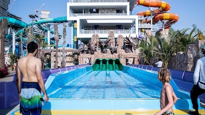 Trident Tower, Splasher's Lagoon and Splasher's Cove are all part of a new expansion of Atlantis Aquaventure water park, to open to the public on March 1. All photos courtesy Reem Mohammed / The National
